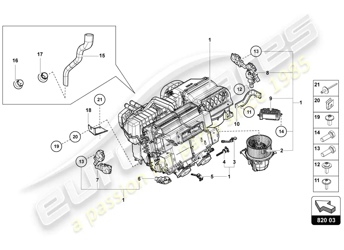 lamborghini lp720-4 coupe 50 (2014) air conditioning parts diagram