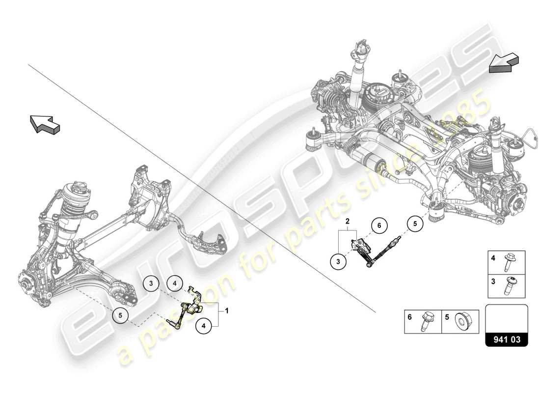 lamborghini urus (2020) sensor for headlight range control parts diagram