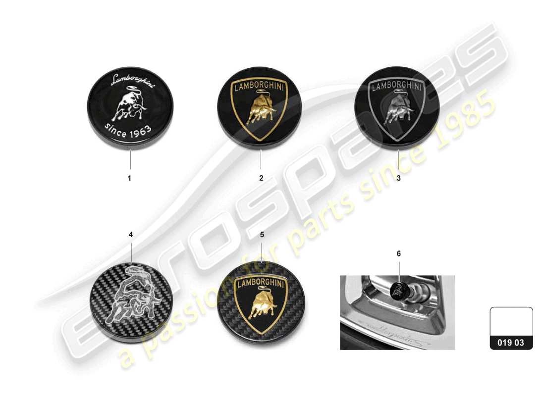 lamborghini aventador ultimae roadster (accessories) 1 set wheel trim caps part diagram