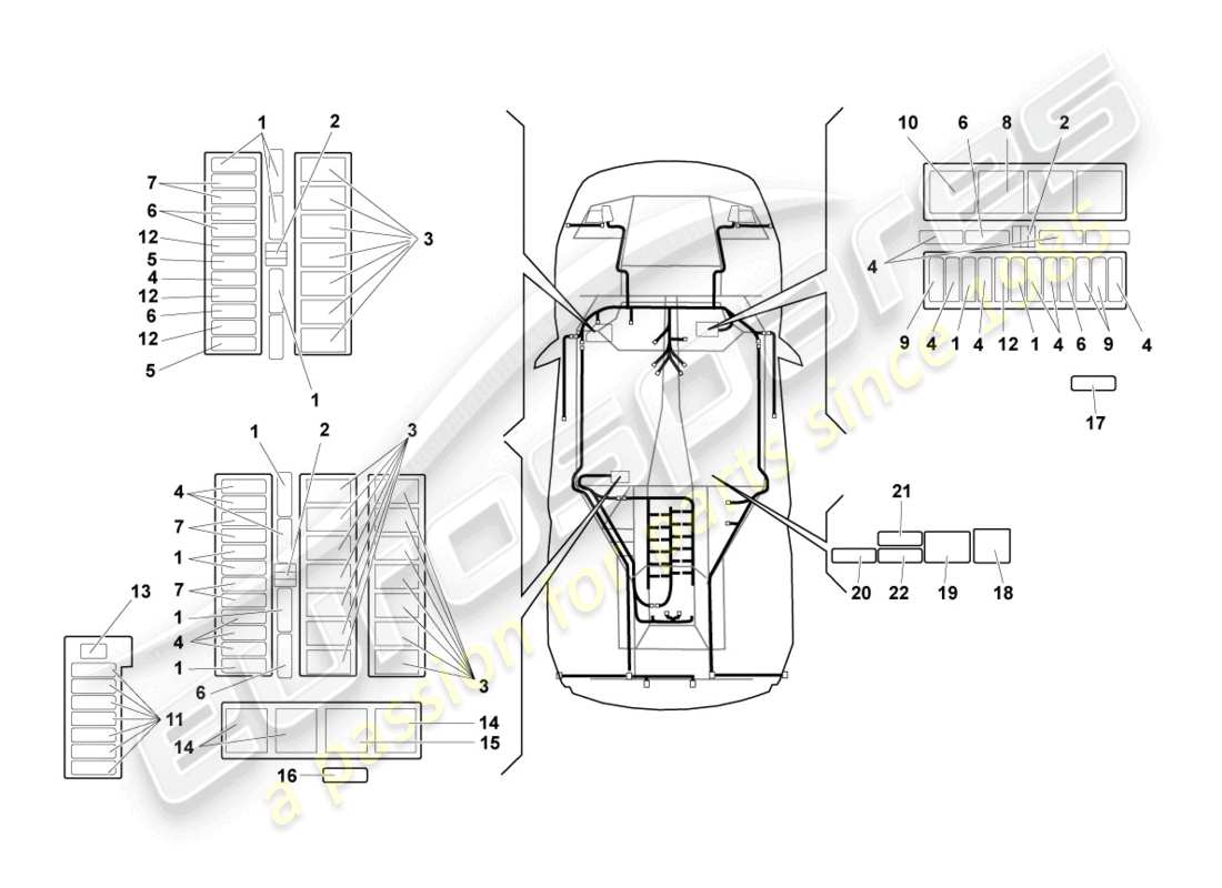 lamborghini reventon central electrics part diagram