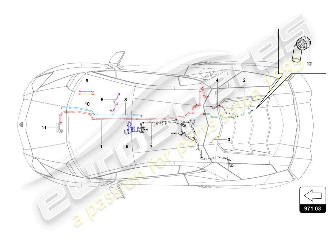 lamborghini ultimae (2022) electrical system parts diagram