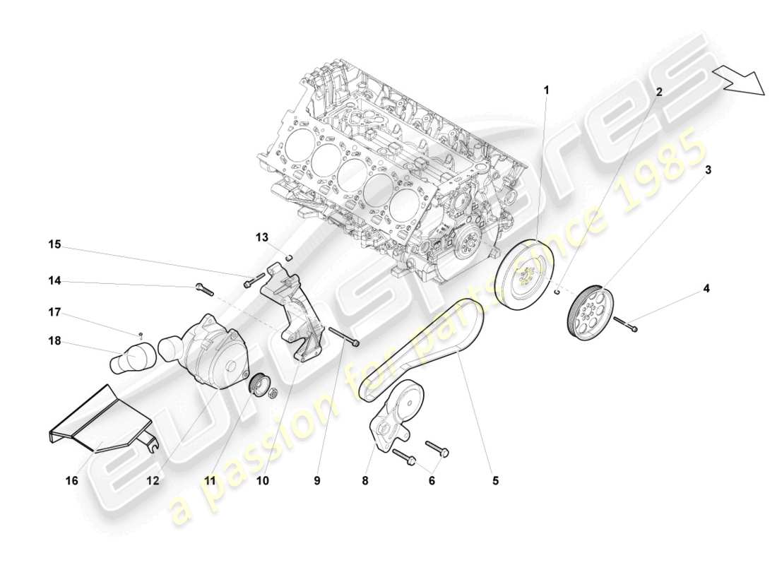 lamborghini superleggera (2008) alternator part diagram