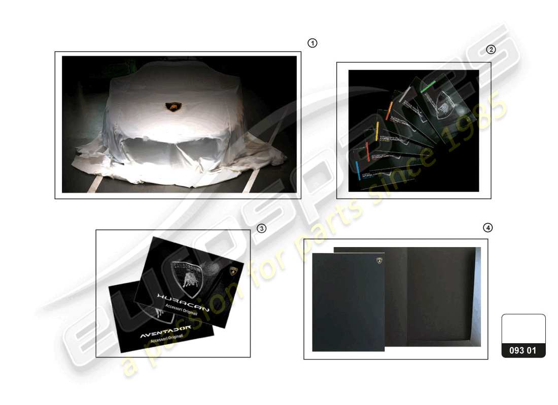 lamborghini huracan sto (accessories) auxiliary material part diagram