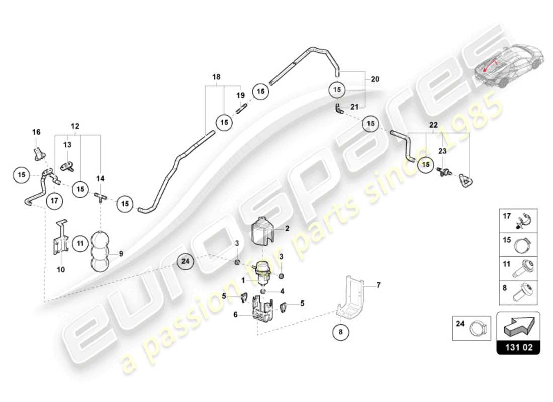 lamborghini revuelto coupe (2024) vacuum line part diagram