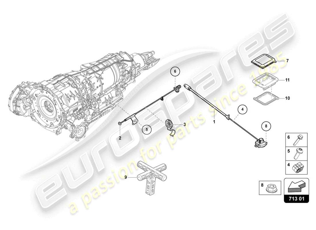 lamborghini urus (2020) selector mechanism parts diagram