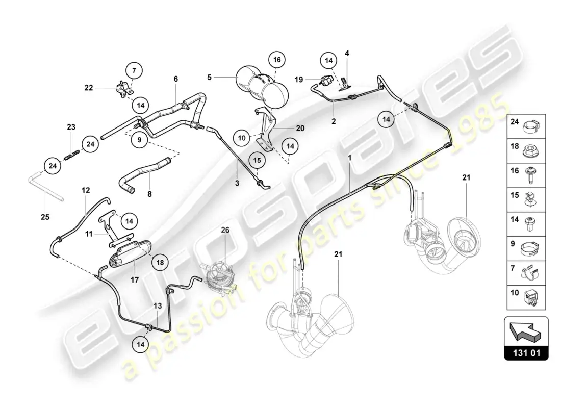 lamborghini lp700-4 coupe (2016) vacuum system parts diagram