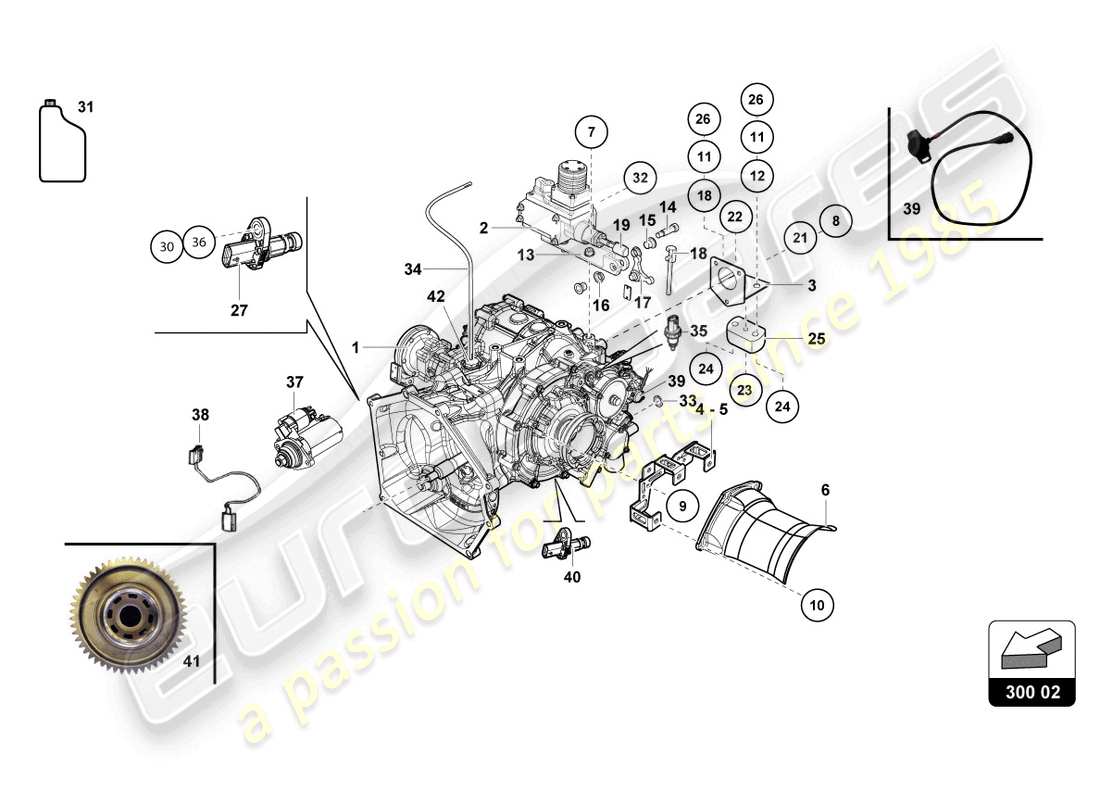 lamborghini 2022 (super trofeo evo 2) gear part diagram