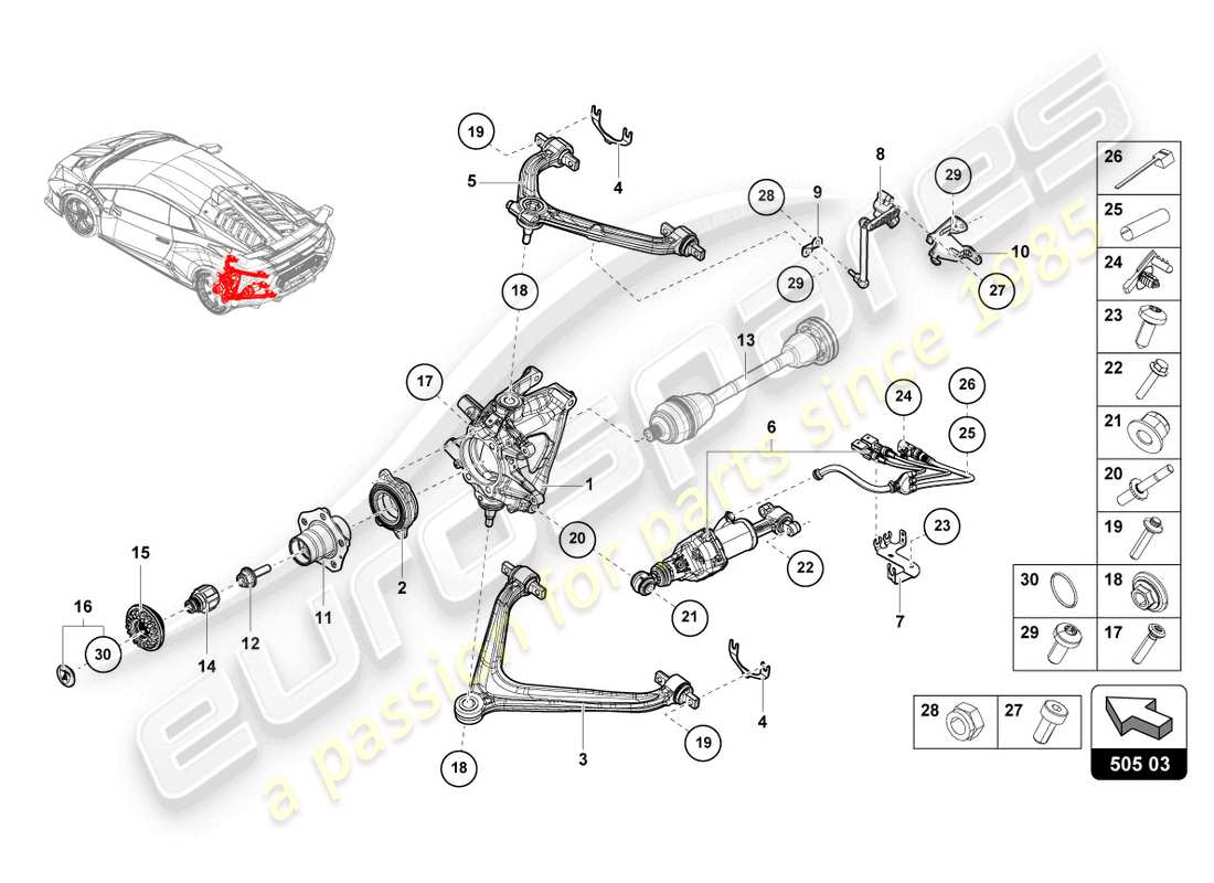 lamborghini sto (2023) guide part diagram