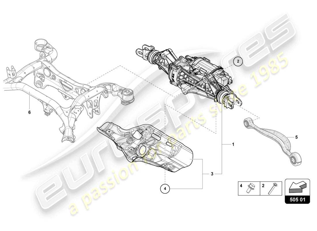 lamborghini urus (2020) steering gear parts diagram