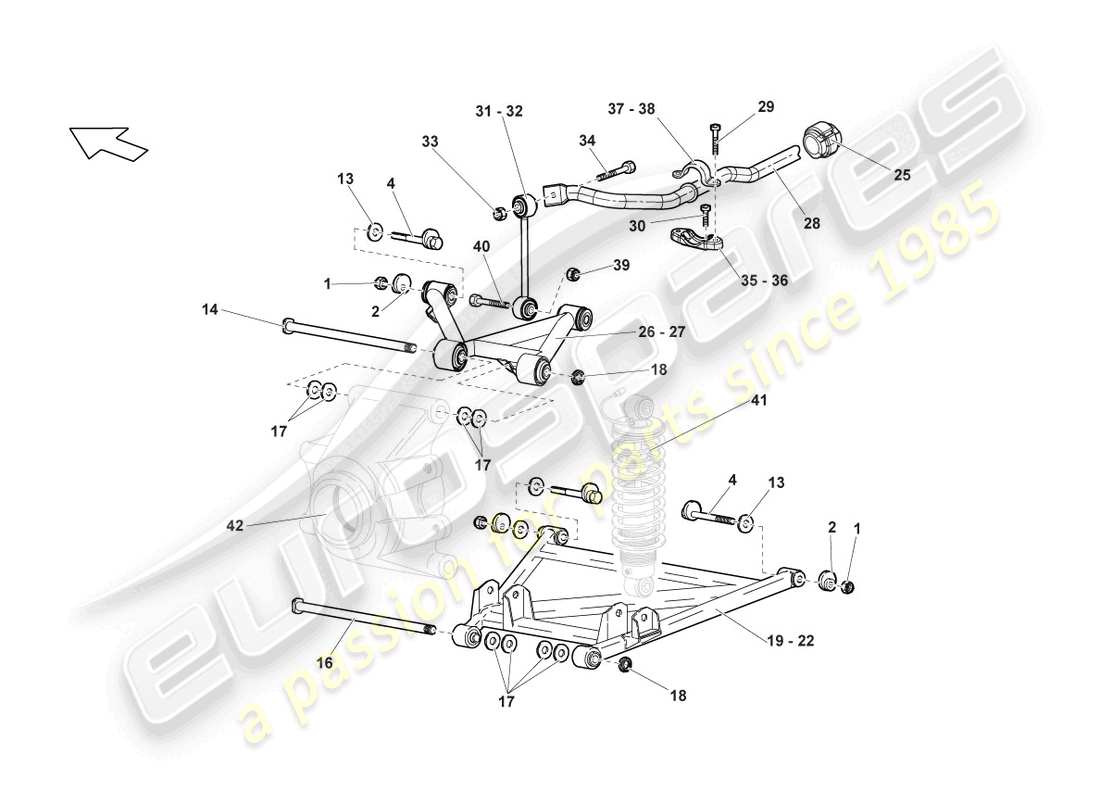 lamborghini lp640 coupe (2010) wishbone rear part diagram