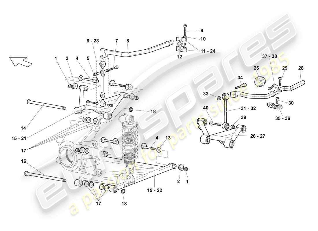 lamborghini lp640 coupe (2010) wishbone rear part diagram