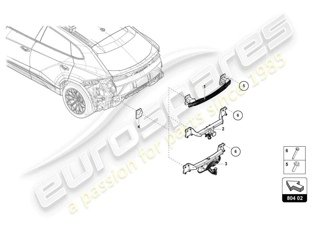 lamborghini urus (2022) retainer for bumper parts diagram