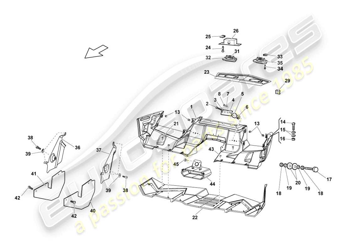 lamborghini reventon bumper rear parts diagram