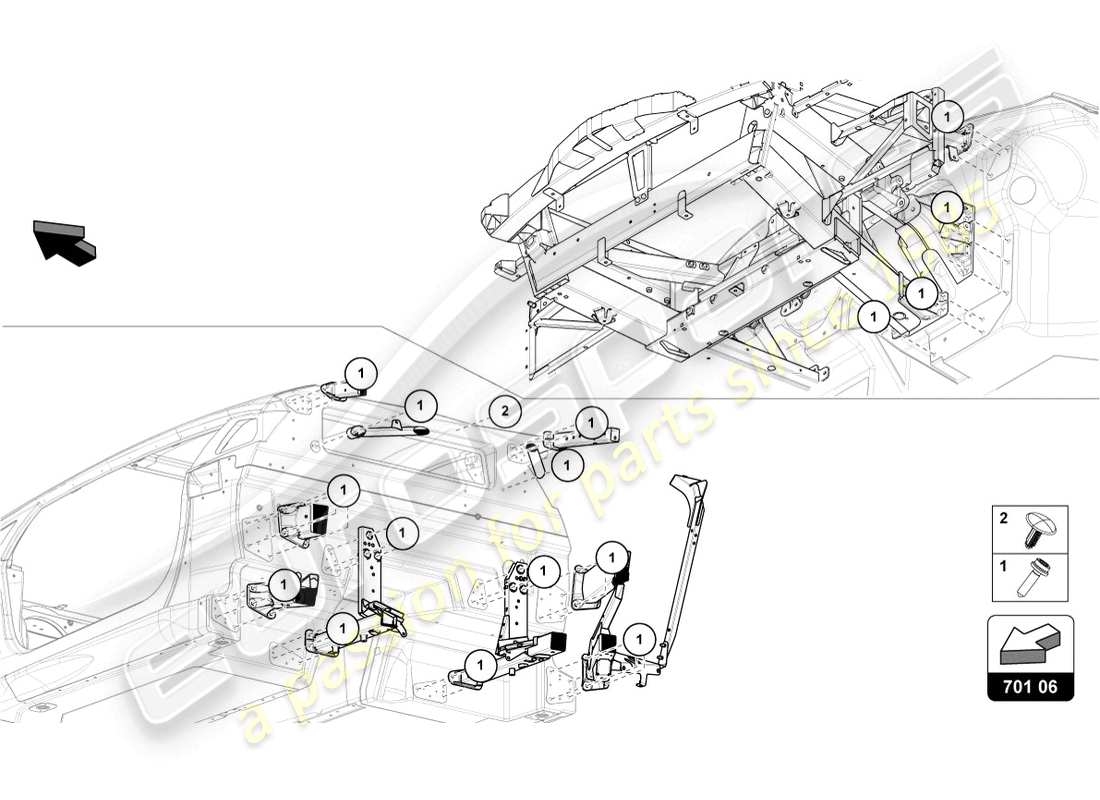 lamborghini sian roadster (2021) fasteners part diagram