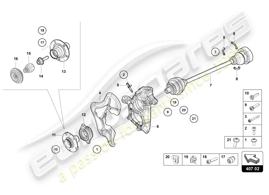 lamborghini lp700-4 roadster (2015) drive shaft front parts diagram