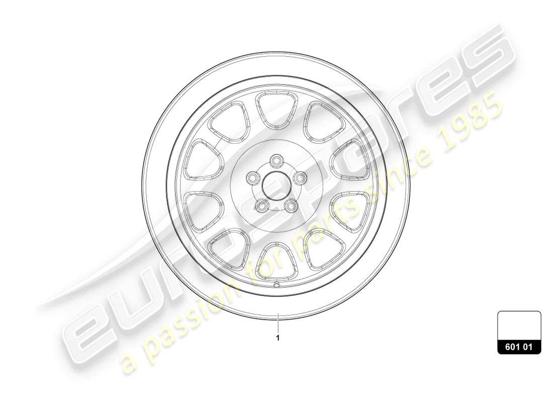 lamborghini urus performante (2024) spare wheel part diagram