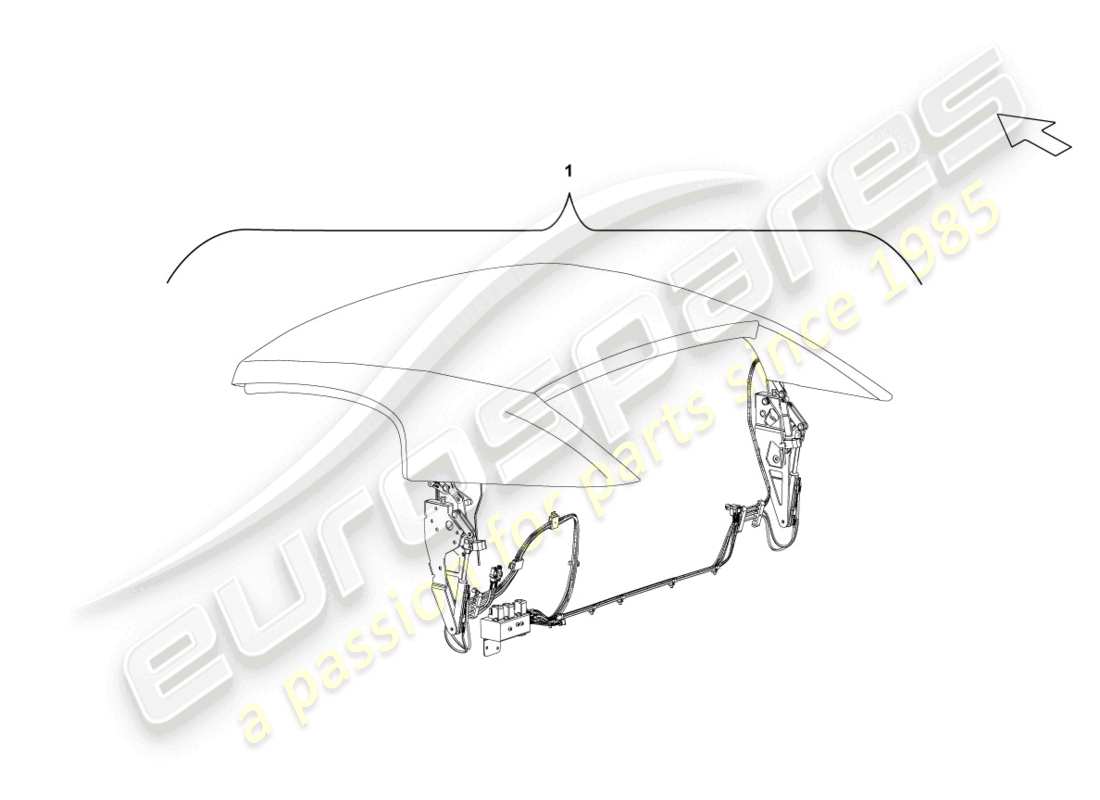 lamborghini lp550-2 spyder (2011) cabrio roof parts diagram