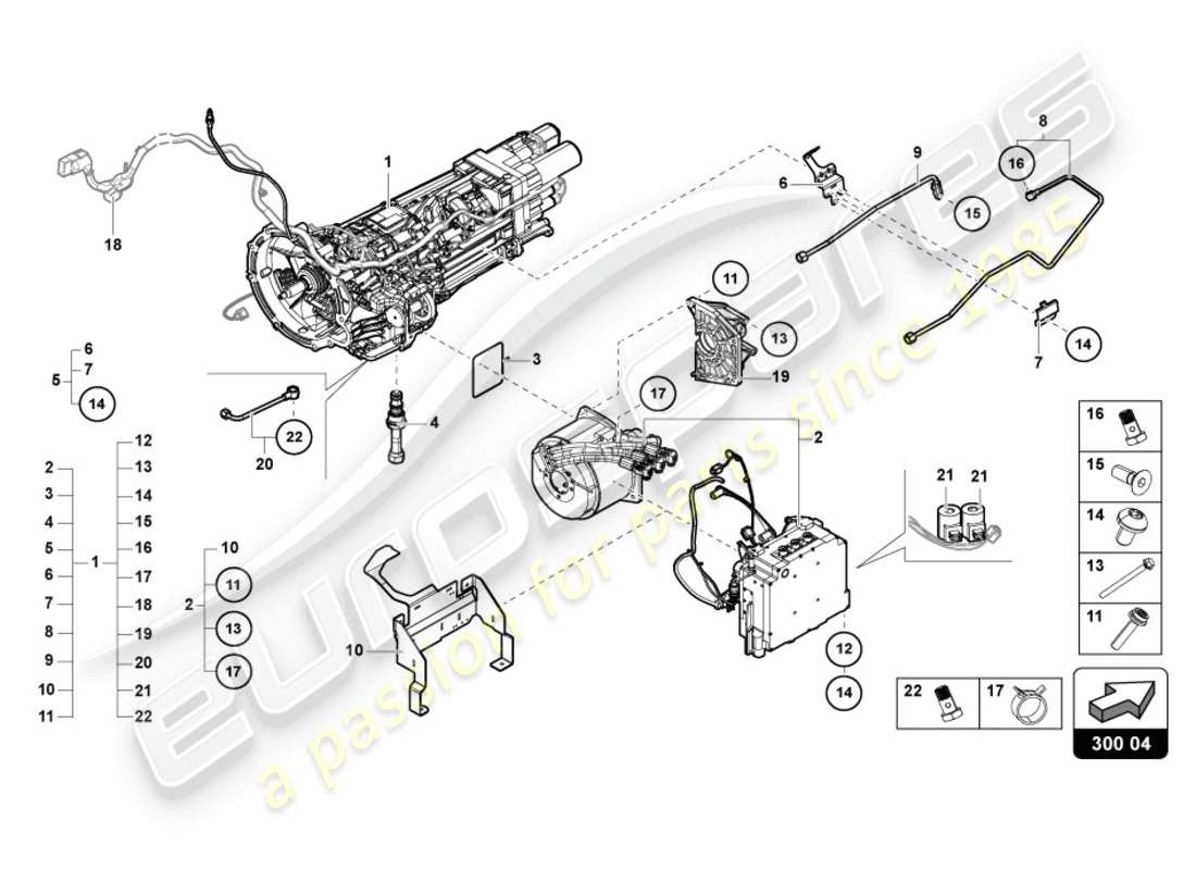lamborghini sian roadster (2021) gearbox part diagram