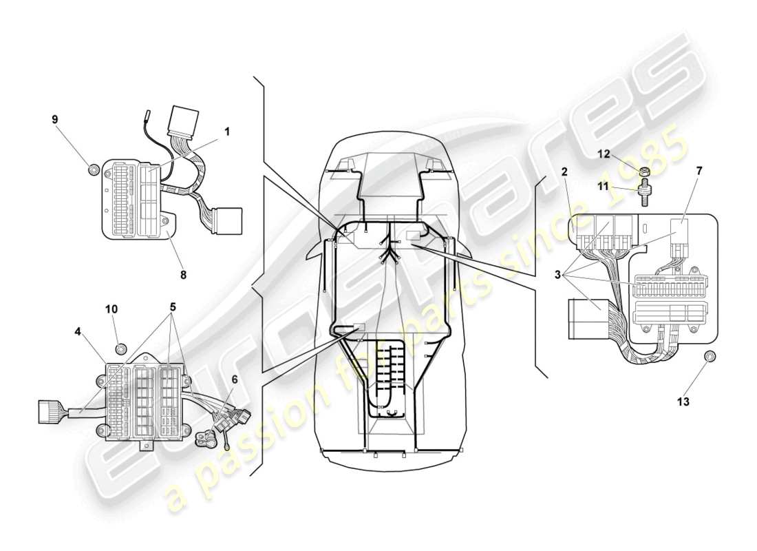 lamborghini reventon central electrics part diagram