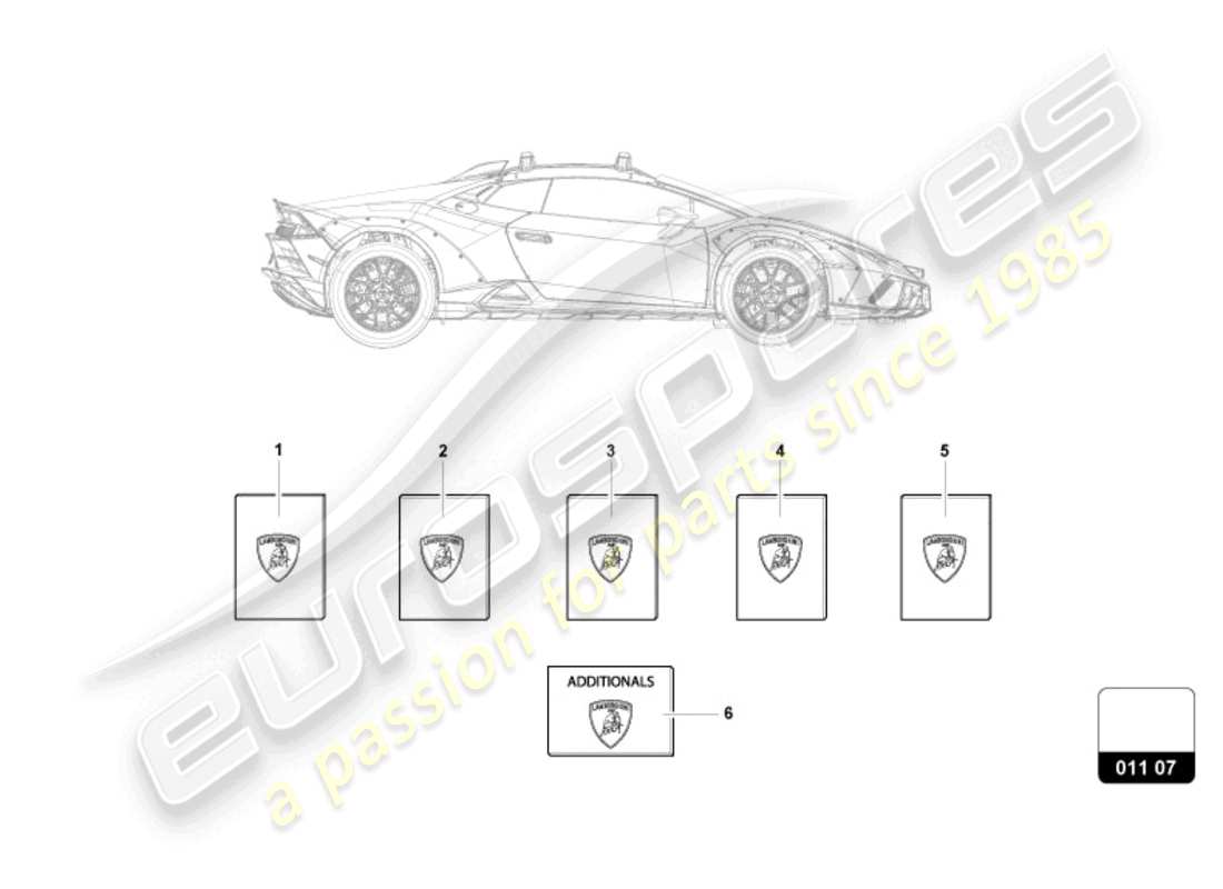 lamborghini sterrato (2024) vehicle wallet part diagram