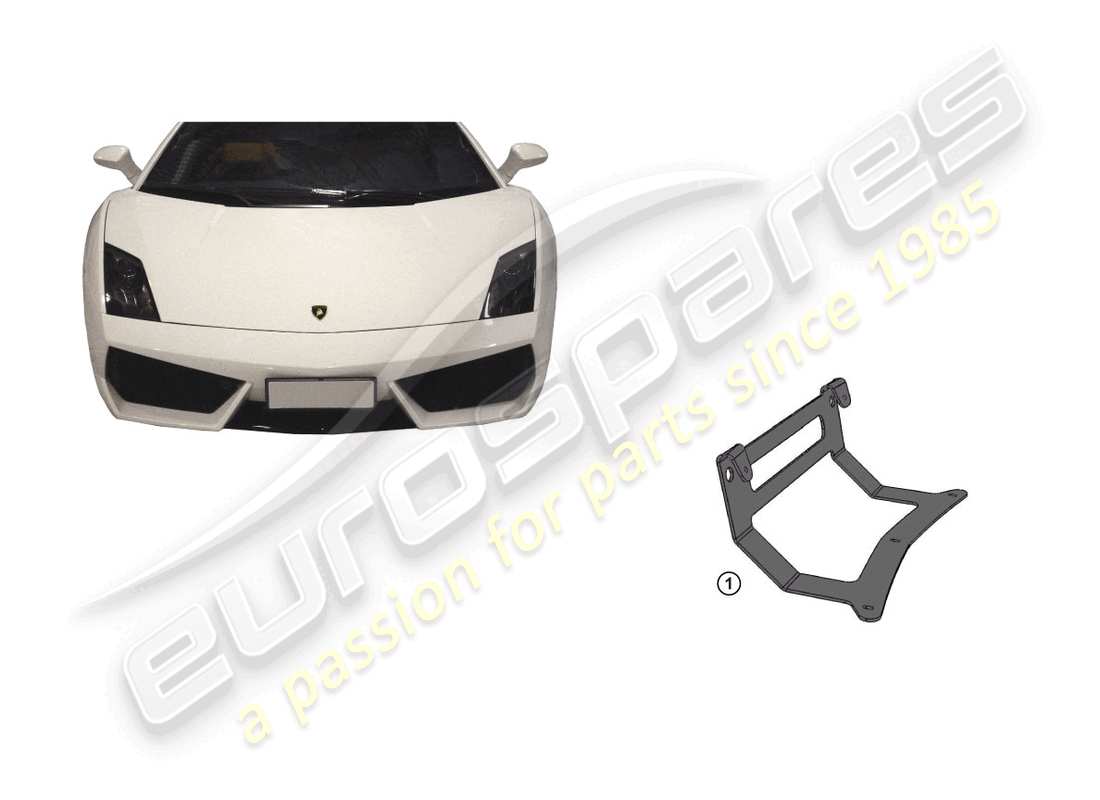 lamborghini gallardo coupe (accessories) licence plate holder part diagram