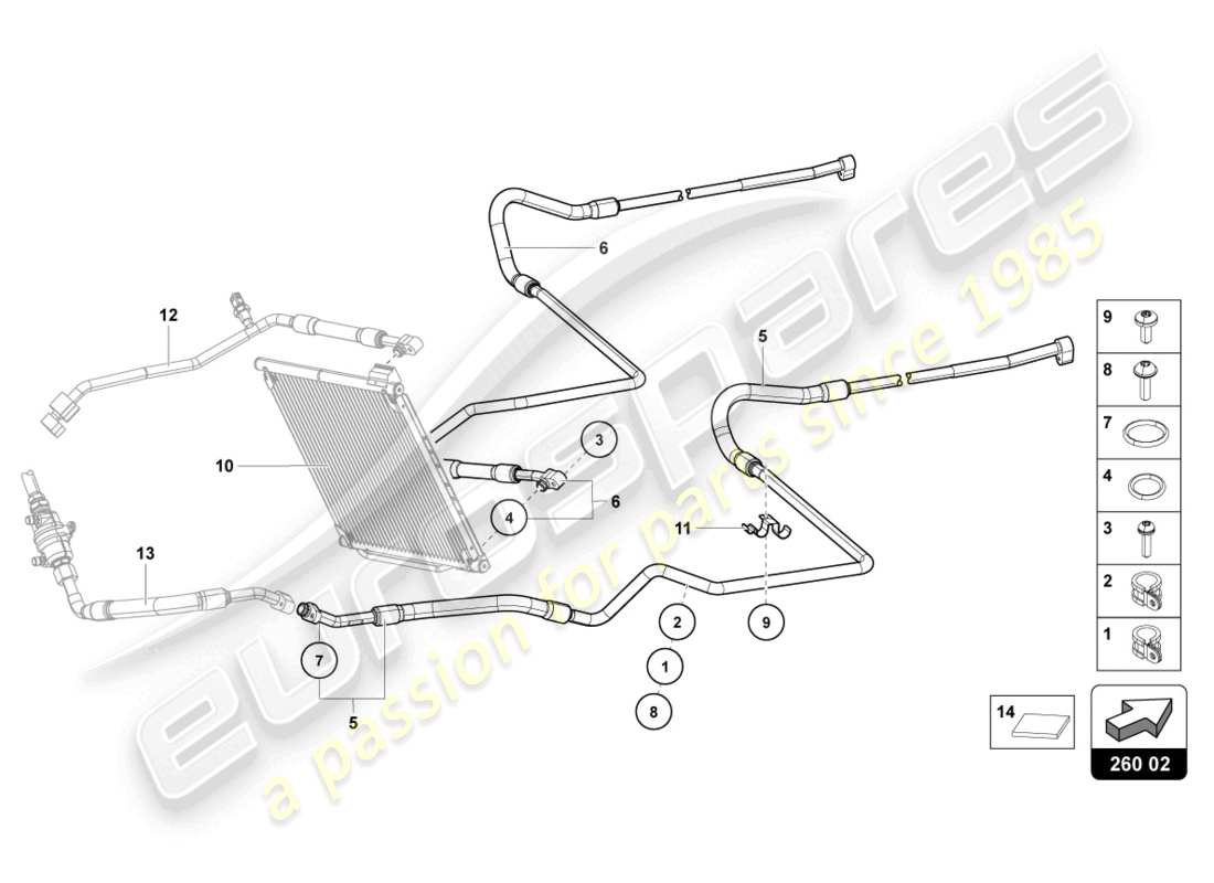 lamborghini 2022 (lp770-4 svj roadster) air parts diagram