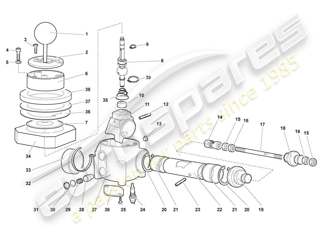 lamborghini reventon mounting for shift mechanism part diagram