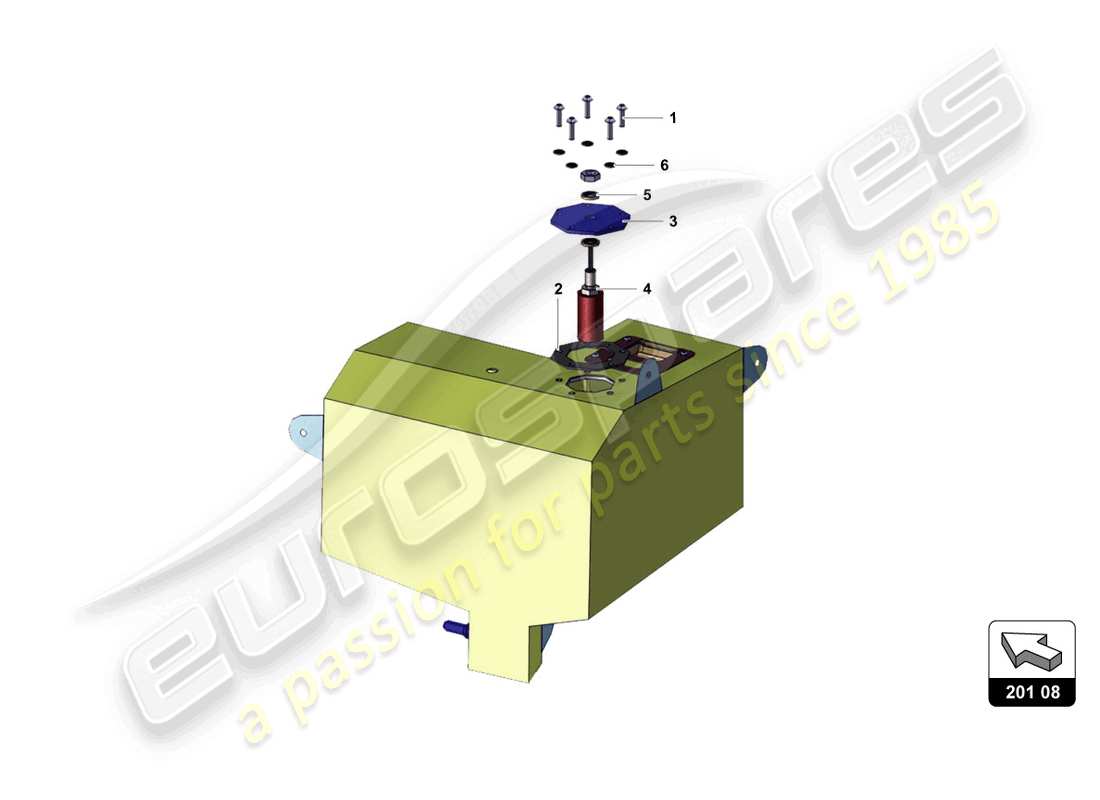 lamborghini super trofeo (2015) fuel level part diagram