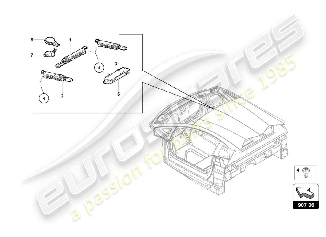 lamborghini 2022 (lp770-4 svj roadster) aerial parts diagram