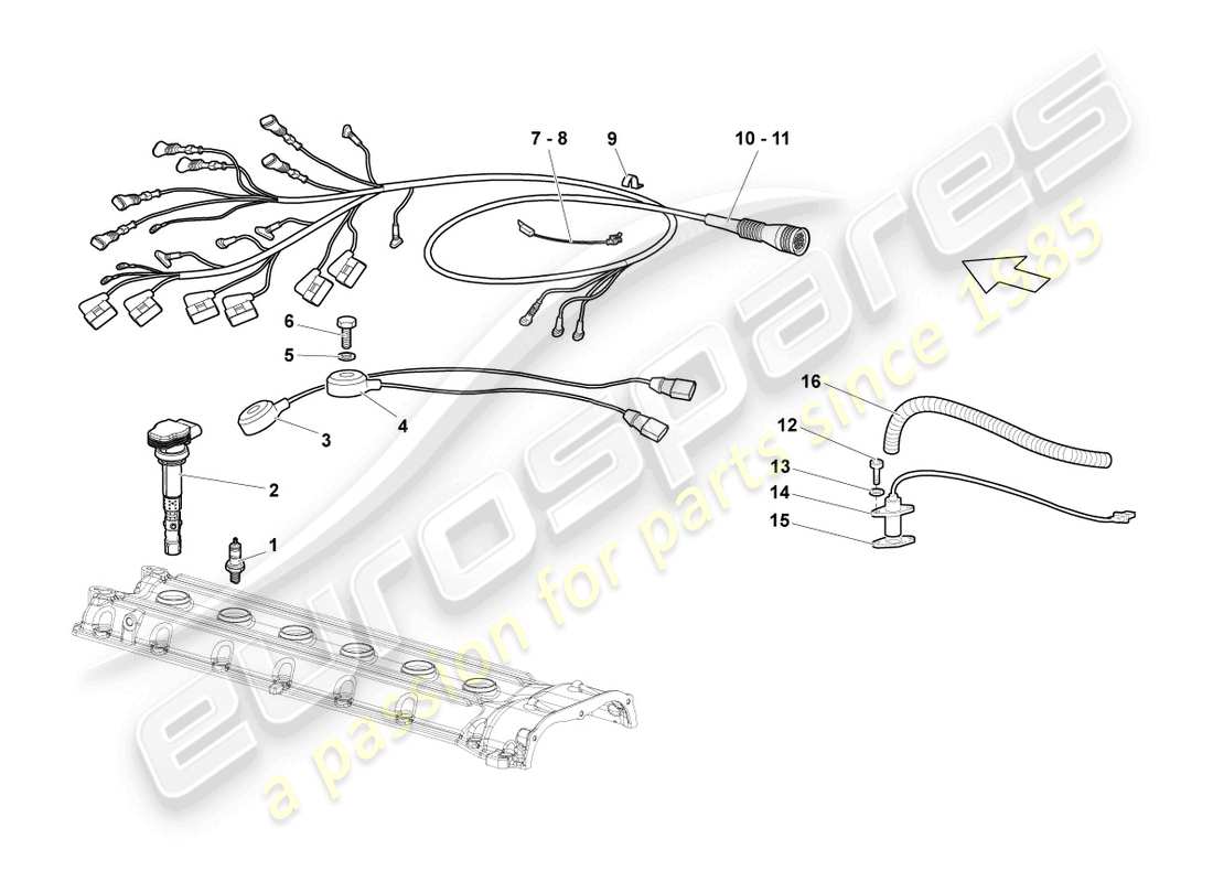 lamborghini lp640 coupe (2010) spark plug part diagram