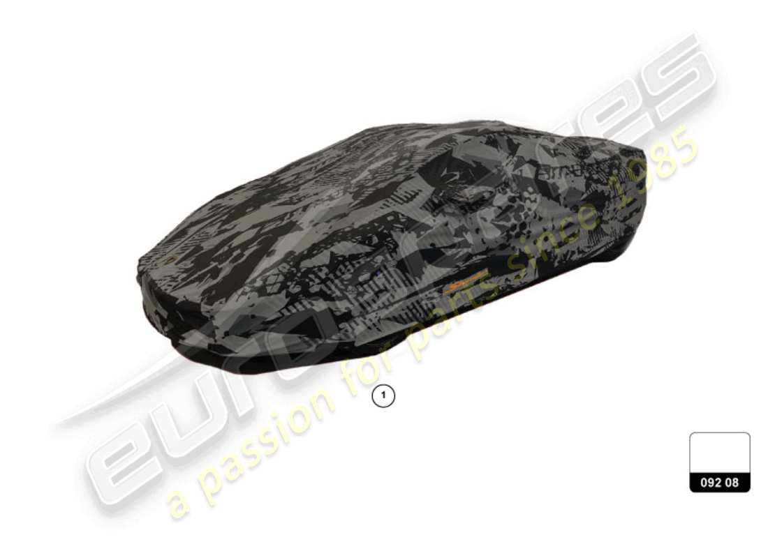 lamborghini huracan sterrato (accessories) car cover part diagram