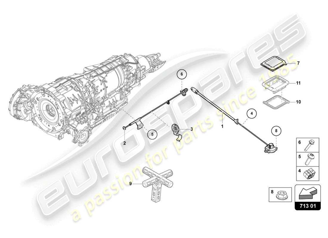 lamborghini urus performante (2024) selector mechanism part diagram