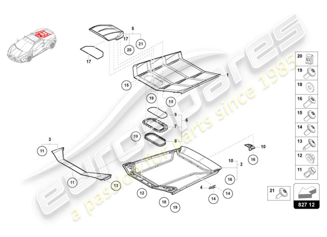 part diagram containing part number 4t0819867