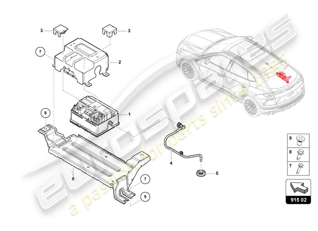 lamborghini urus s (2023) capacitor for 48 v vehicle electrical system part diagram