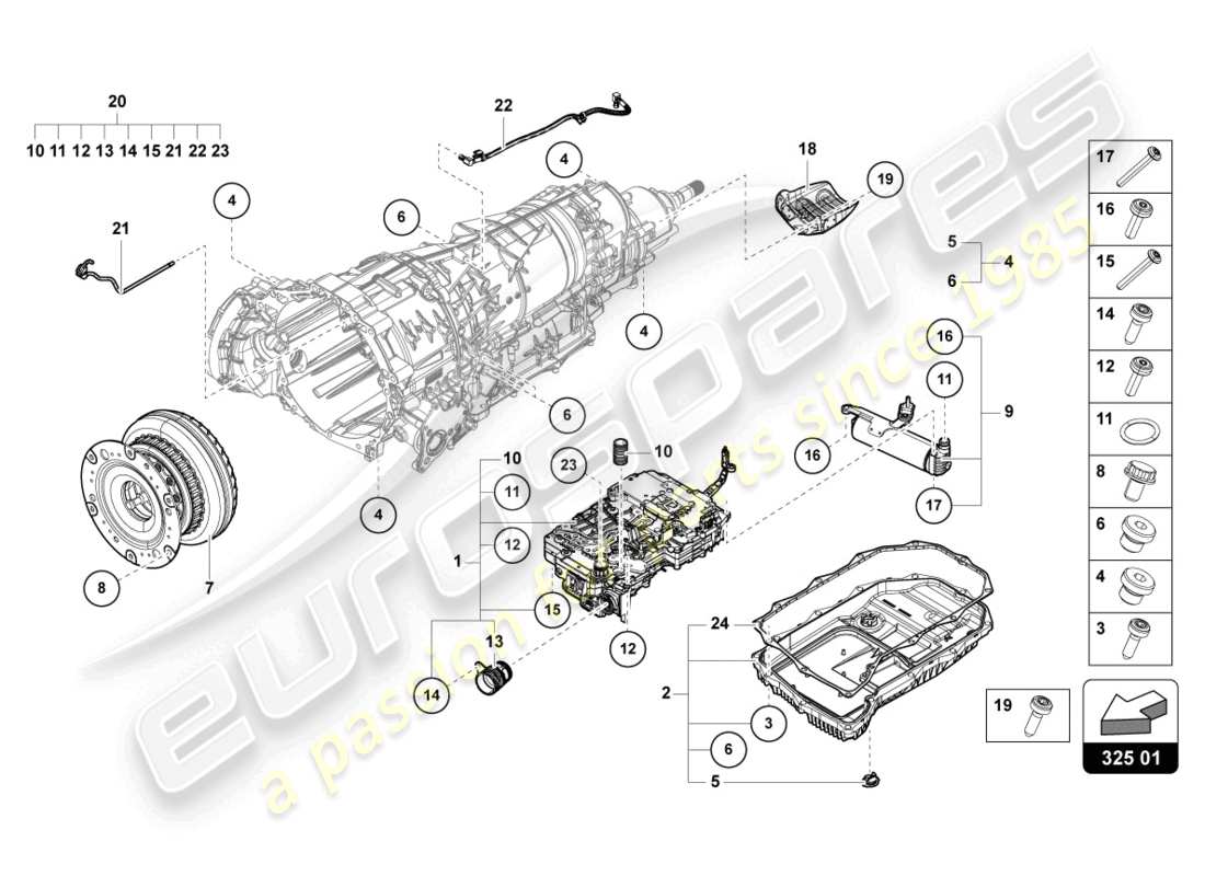 lamborghini urus s (2023) mechatronic with software part diagram