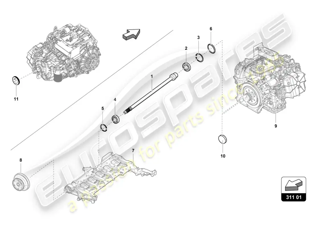 lamborghini lp600-4 zhong coupe (2015) input shaft parts diagram