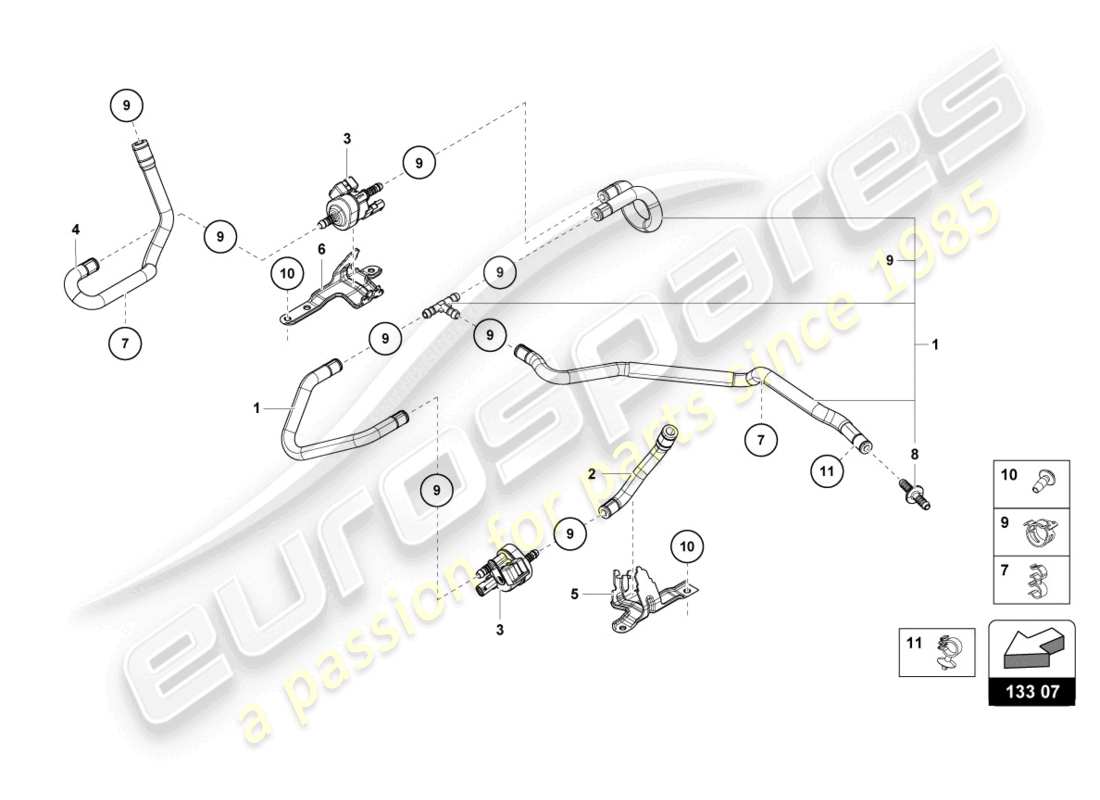 lamborghini 2023 (sterrato) vacuum system part diagram