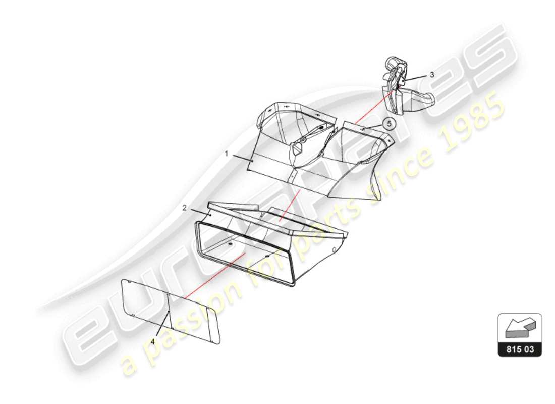 lamborghini 2022 (super trofeo evo 2) front air duct part diagram