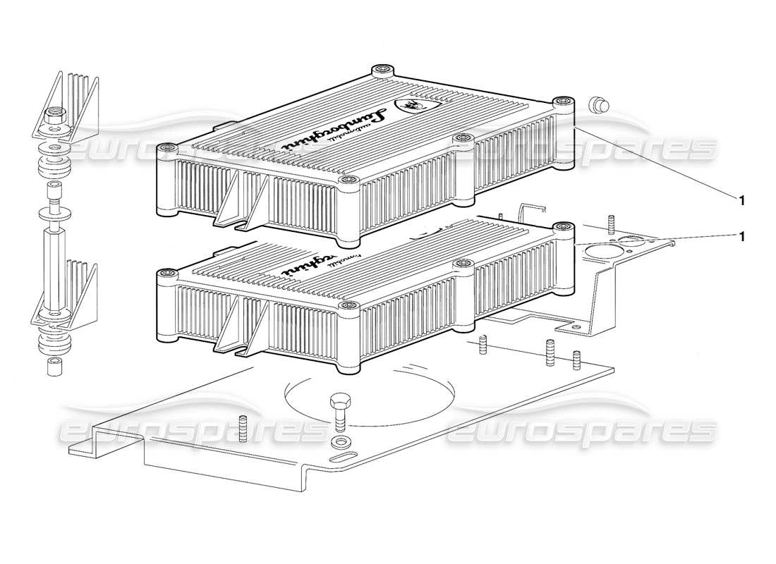 lamborghini diablo (1991) electronic injection units (valid for usa version - september 1991) parts diagram