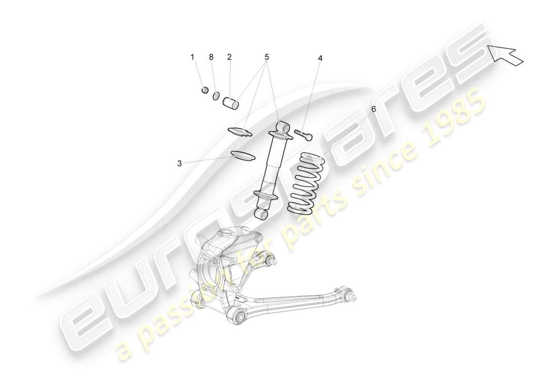 lamborghini lp570-4 spyder performante (2014) shock absorbers rear parts diagram