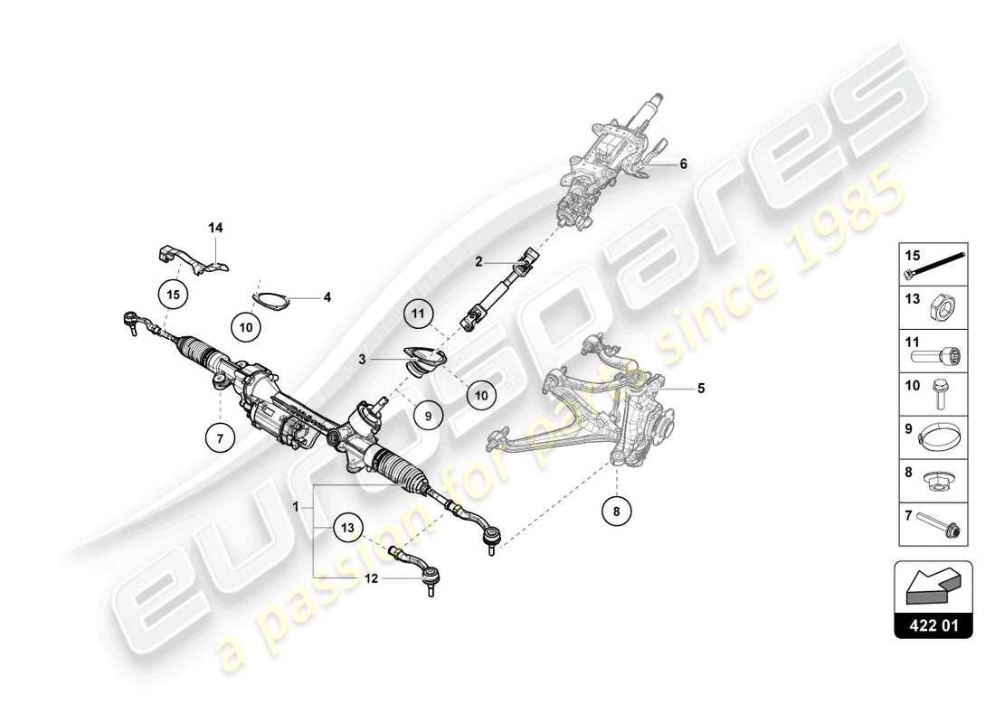 lamborghini evo spyder (2022) power steering part diagram