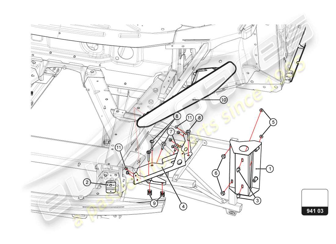 lamborghini 2022 (super trofeo evo 2) front lights part diagram