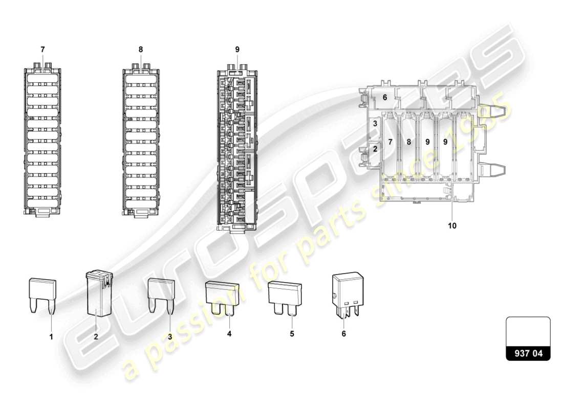 lamborghini urus (2019) fuses parts diagram