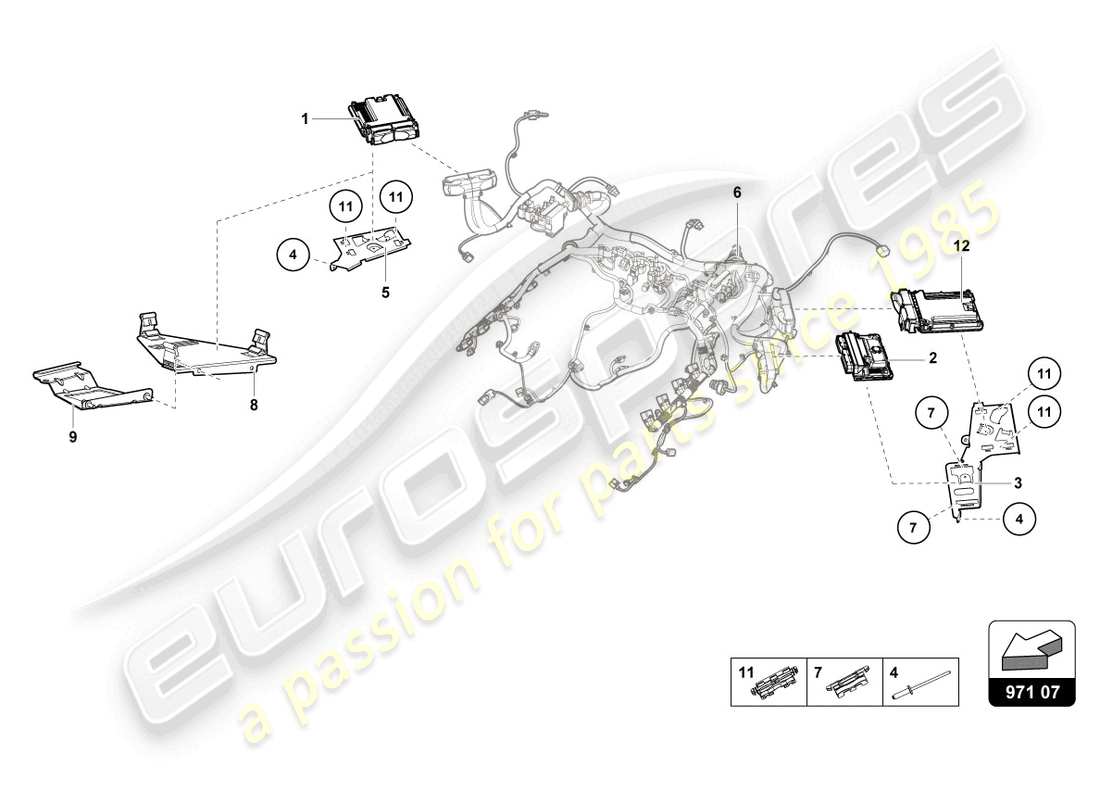 lamborghini 2023 (sterrato) engine control unit part diagram