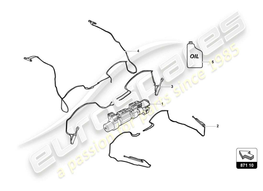 lamborghini evo spyder (2024) roof part diagram