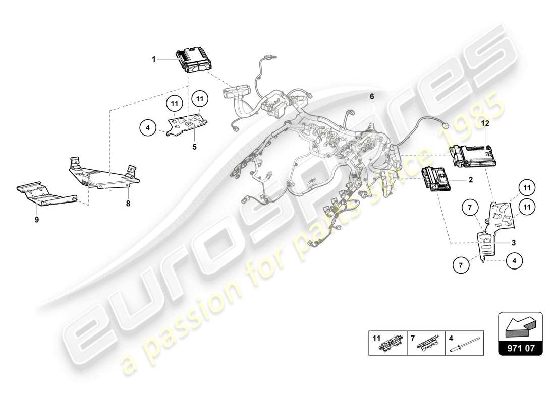 lamborghini 2023 (tecnica) engine control unit part diagram