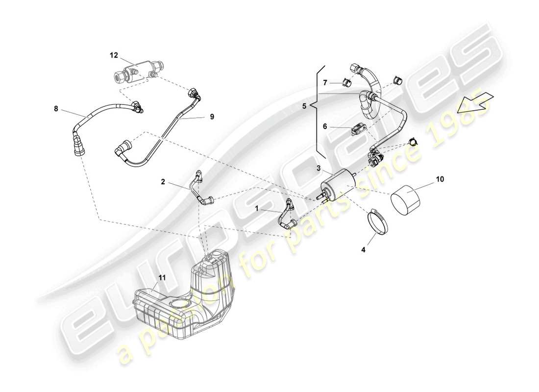 lamborghini lp560-4 coupe fl ii (2013) fuel filter part diagram