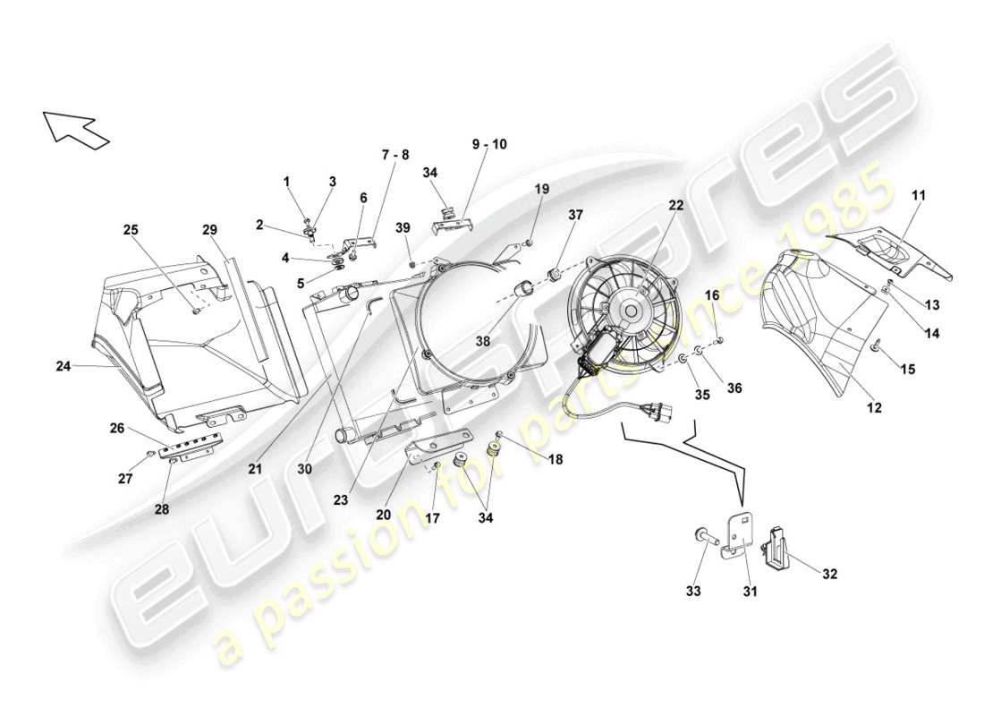 lamborghini lp570-4 sl (2011) cooler for coolant part diagram