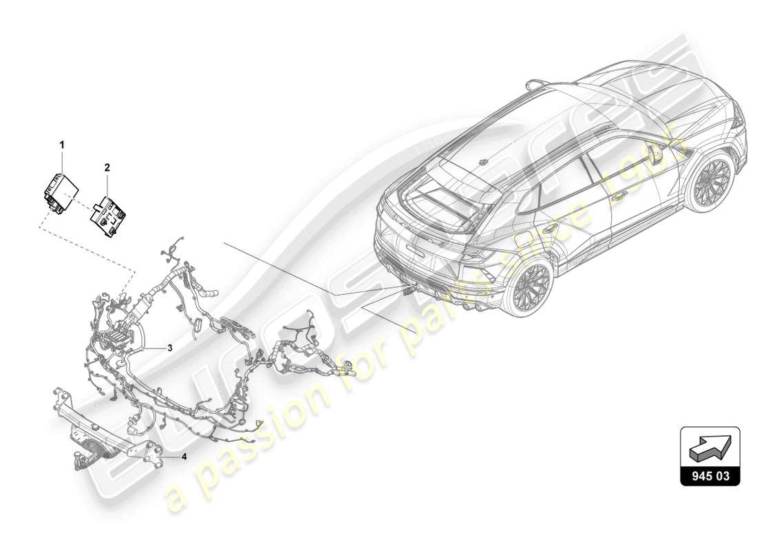 lamborghini urus (2019) electrical parts for trailer towing parts diagram