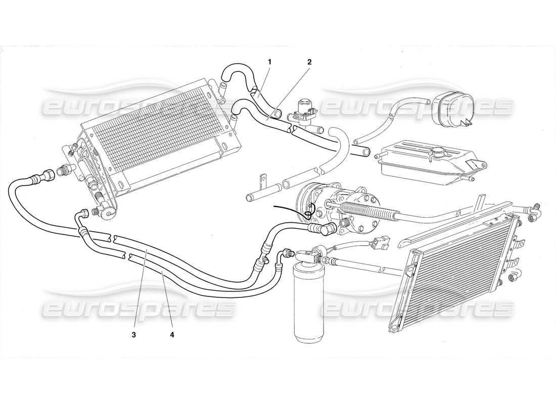 lamborghini diablo roadster (1998) climate control (valid for uk 1998) parts diagram